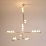 Eurzoris Geometric Brass Linear Pendant Light Chandelier - Lamp Outdoor