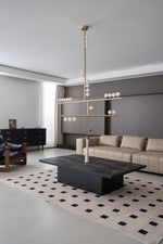 Eurzoris Geometric Brass Linear Pendant Light Chandelier - Lamp Outdoor