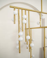 Eurzoris Geometric Brass Linear Pendant Light Chandelier - Lamp Outdoor