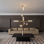 Eurzoris Geometric Brass Linear Pendant Light Chandelier - Lamp Outdoor