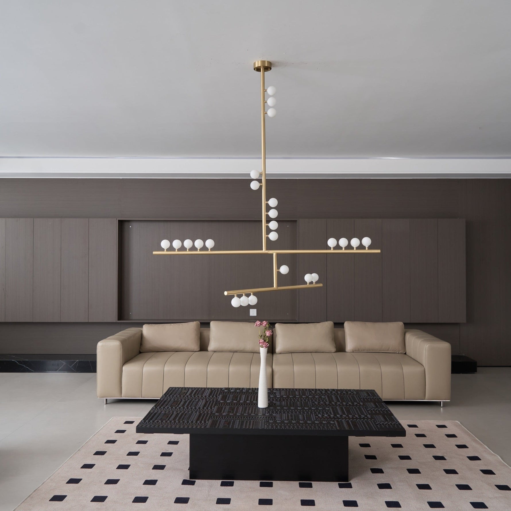 Eurzoris Geometric Brass Linear Pendant Light Chandelier - Lamp Outdoor