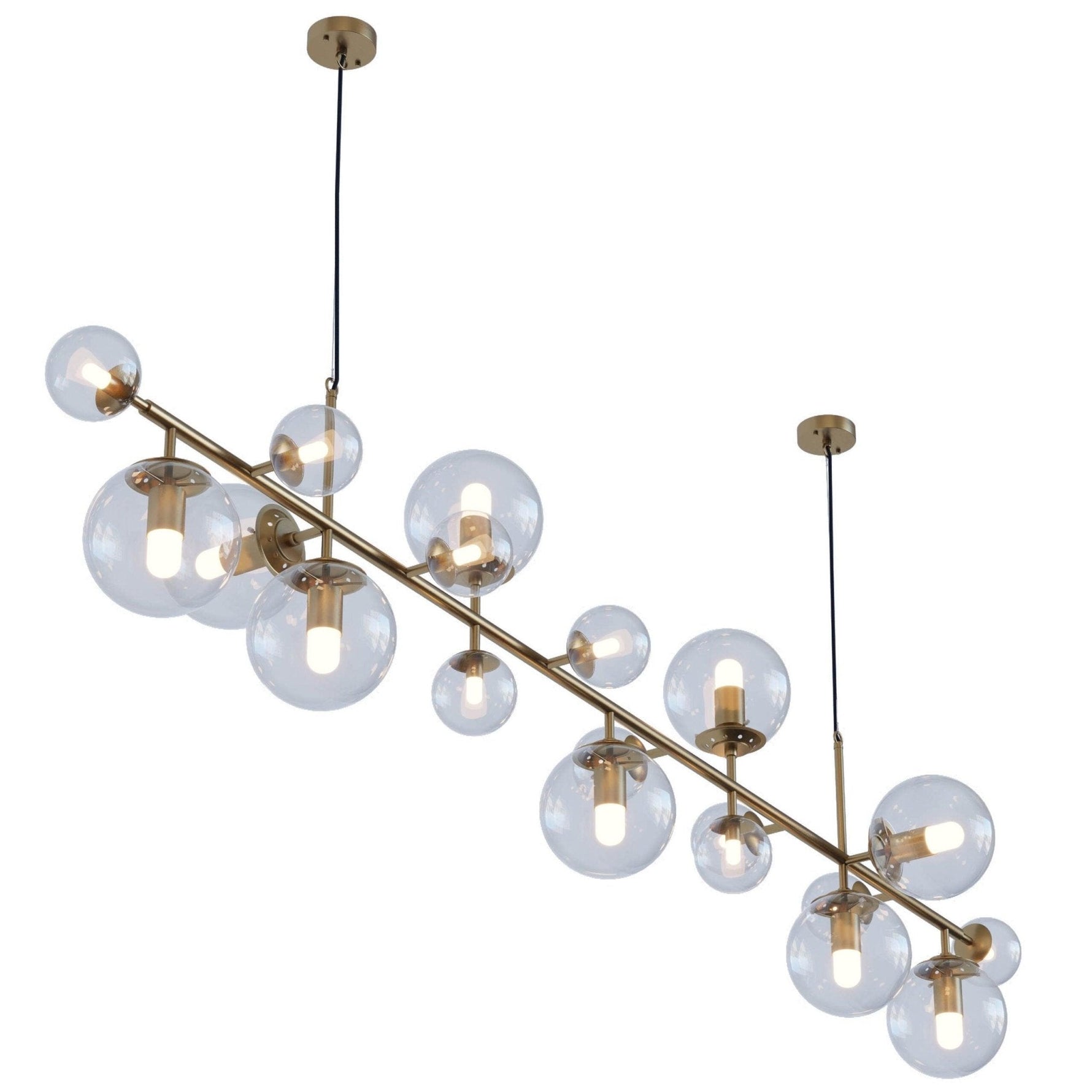 Brass Glass Globe Chandelier - Lamp Outdoor