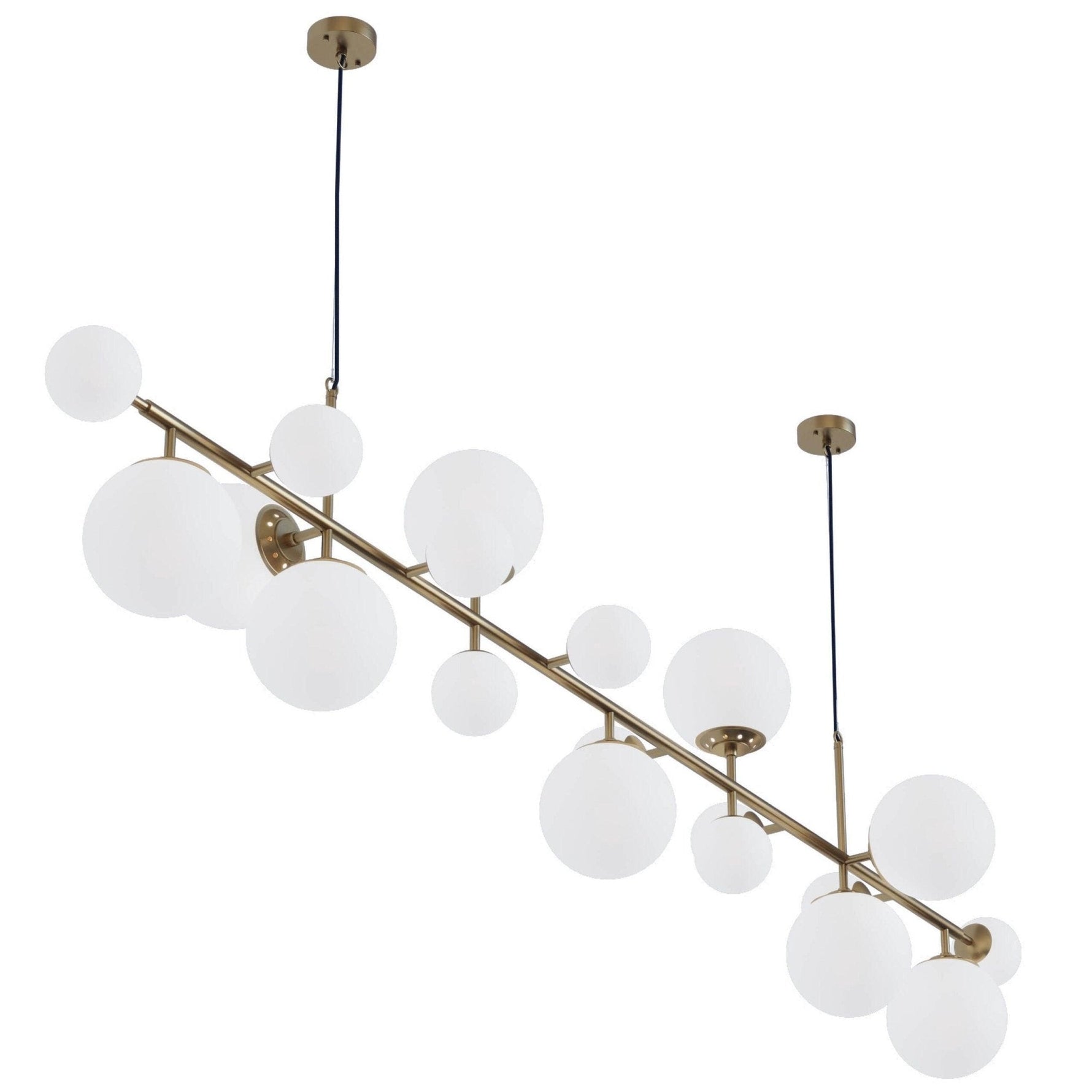 Brass Glass Globe Chandelier - Lamp Outdoor