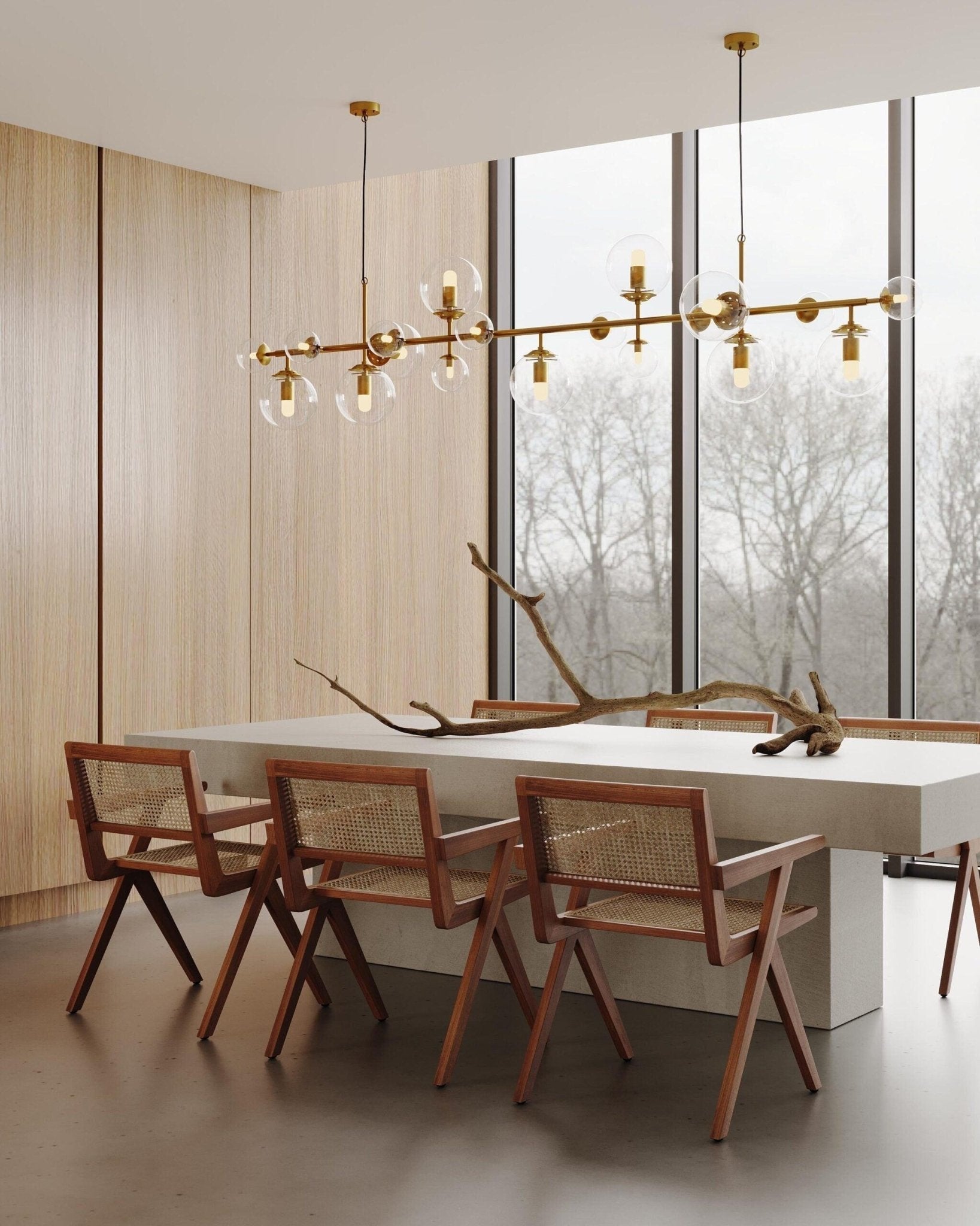 Brass Glass Globe Chandelier - Lamp Outdoor