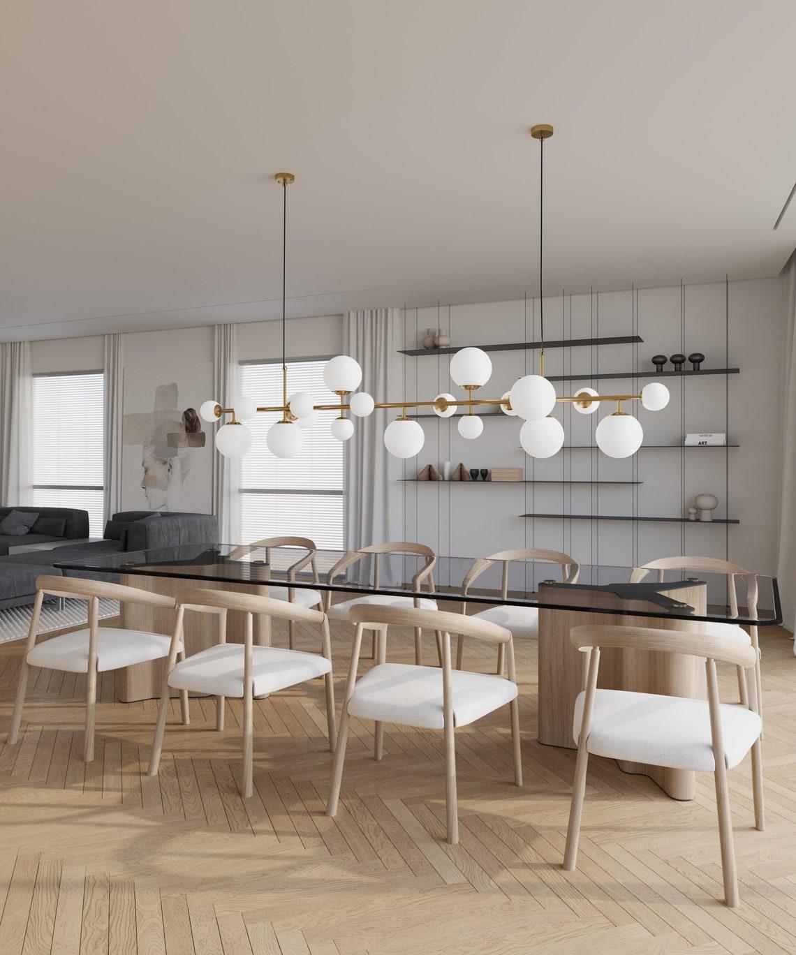 Brass Glass Globe Chandelier - Lamp Outdoor