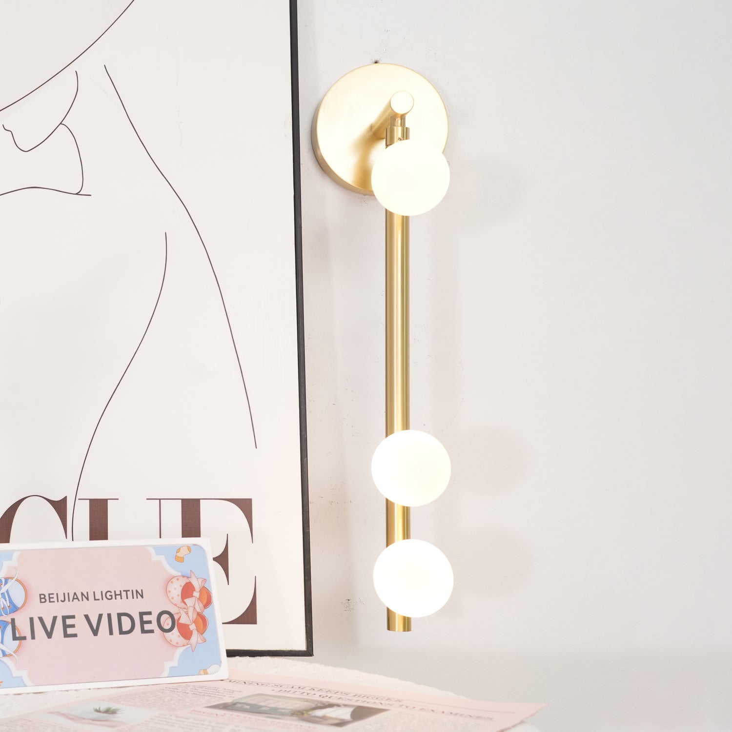 Brass Glass Tube Wall Lamp - Lamp Outdoor