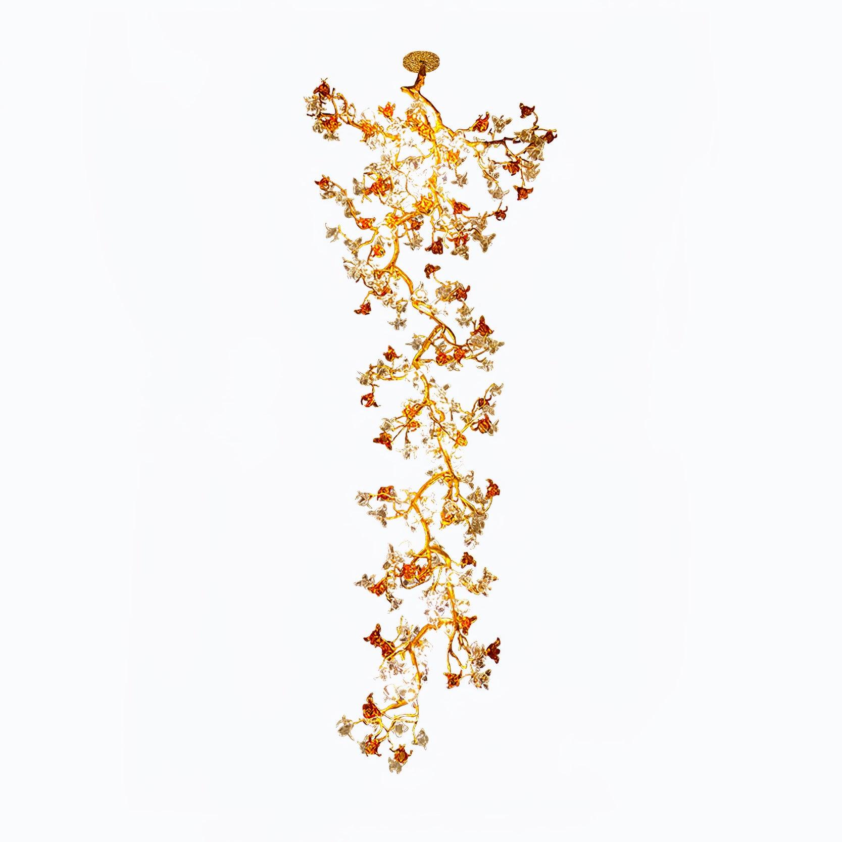 Aare Maple Branch Brass Crystal Chandelier - Lamp Outdoor