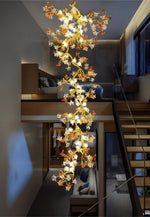 Aare Maple Branch Brass Crystal Chandelier - Lamp Outdoor