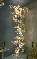 Aare Maple Branch Brass Crystal Chandelier - Lamp Outdoor