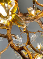 Aare Maple Branch Brass Crystal Chandelier - Lamp Outdoor