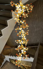 Aare Maple Branch Brass Crystal Chandelier - Lamp Outdoor