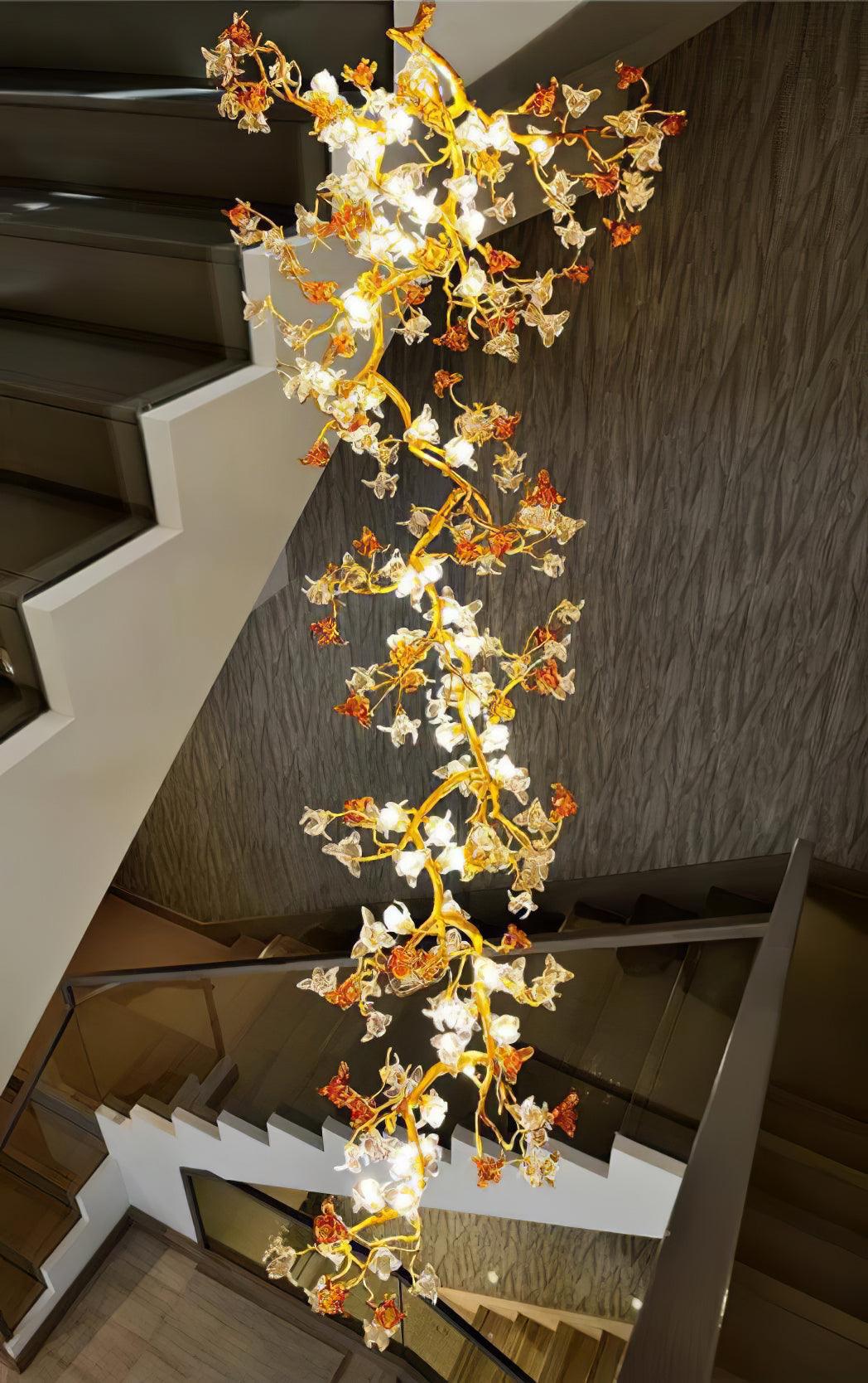Aare Maple Branch Brass Crystal Chandelier - Lamp Outdoor