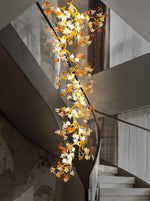 Aare Maple Branch Brass Crystal Chandelier - Lamp Outdoor