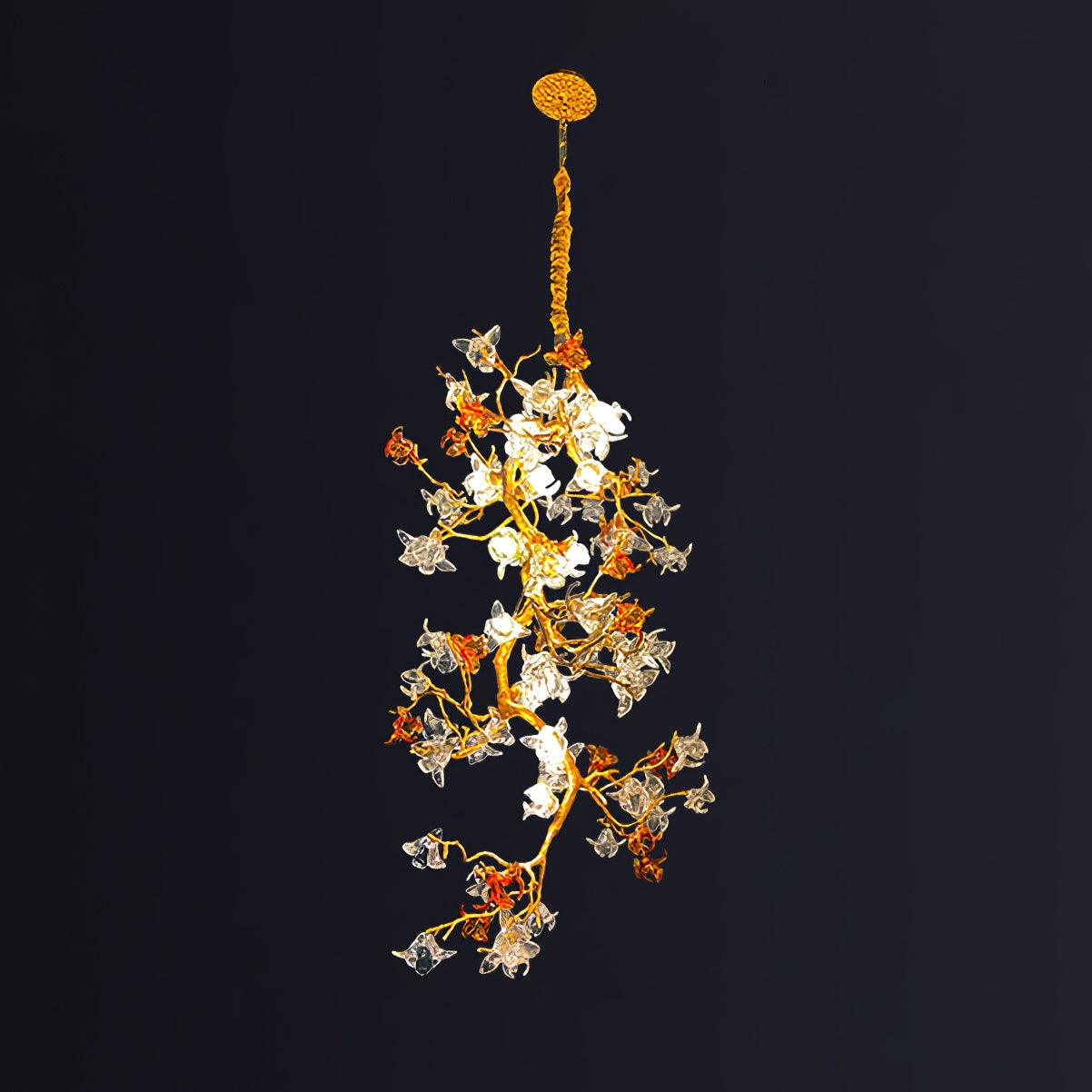 Aare Maple Branch Brass Crystal Chandelier - Lamp Outdoor
