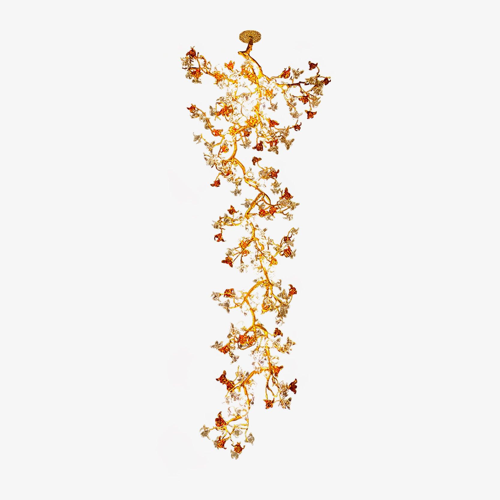 Aare Maple Branch Brass Crystal Chandelier - Lamp Outdoor