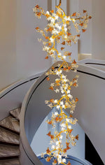 Aare Maple Branch Brass Crystal Chandelier - Lamp Outdoor