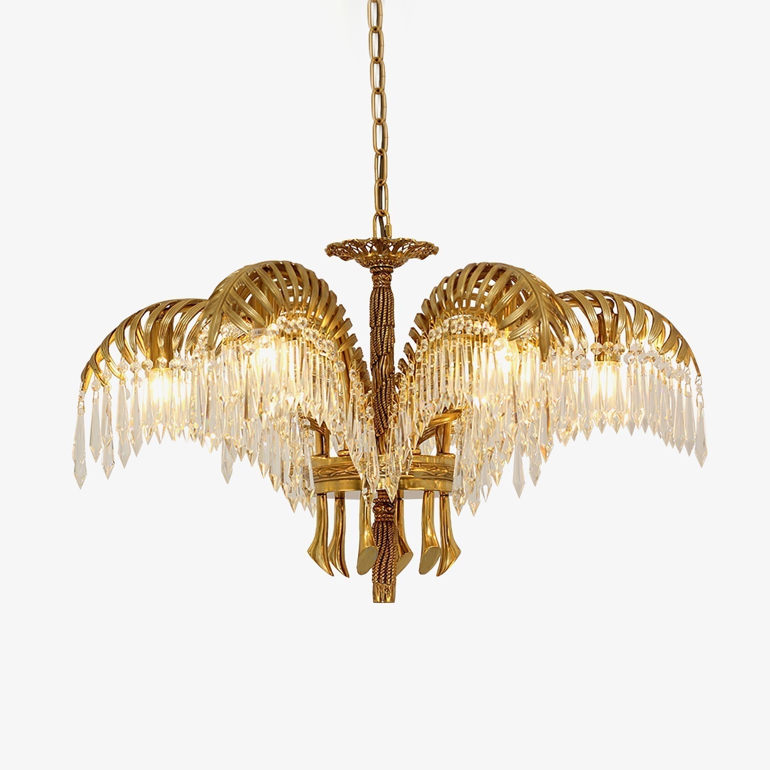 Odoraris Regal Brass Crystal Chandelier - Lamp Outdoor