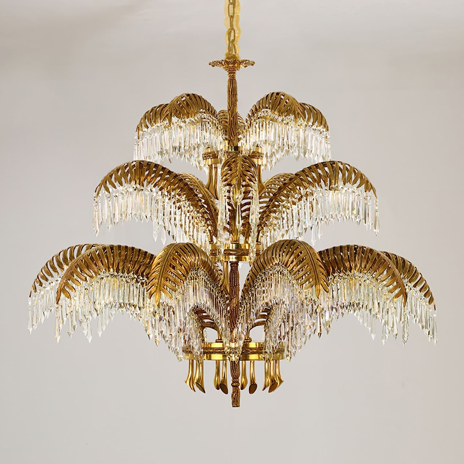 Odoraris Regal Brass Crystal Chandelier - Lamp Outdoor