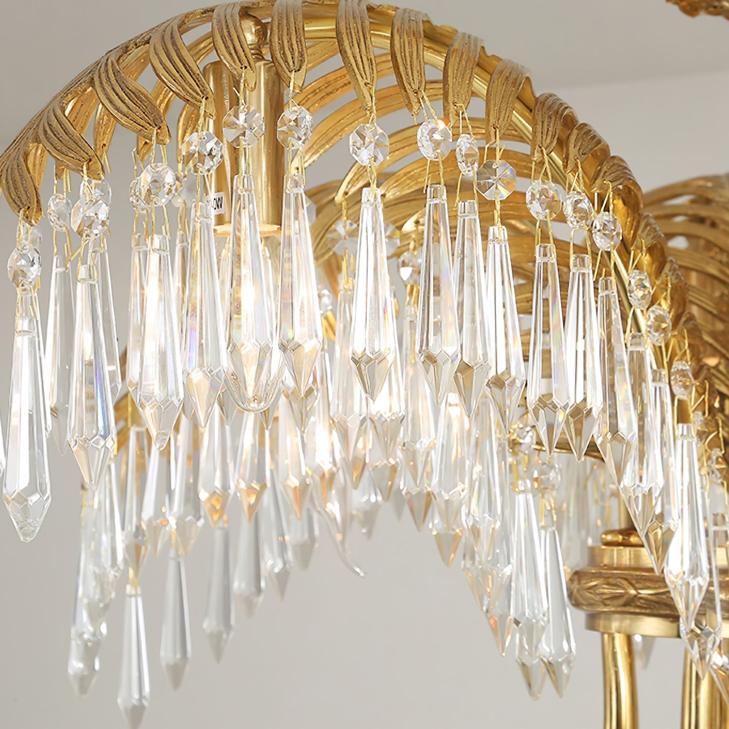 Odoraris Regal Brass Crystal Chandelier - Lamp Outdoor