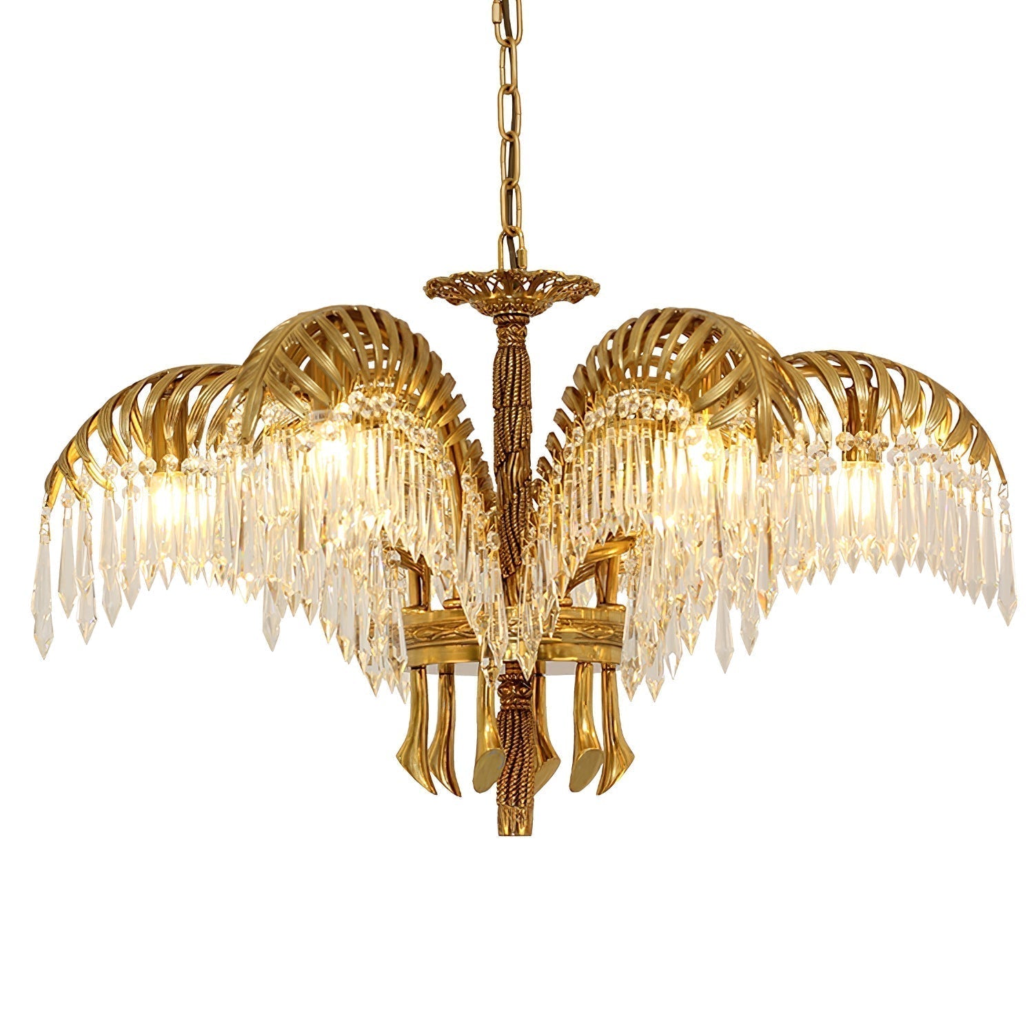 Odoraris Regal Brass Crystal Chandelier - Lamp Outdoor