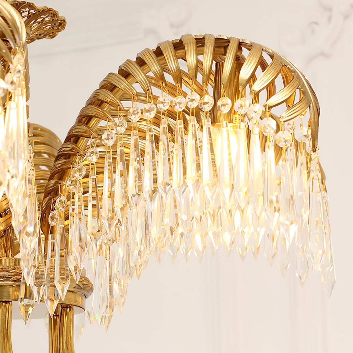 Odoraris Regal Brass Crystal Chandelier - Lamp Outdoor