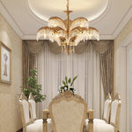Odoraris Regal Brass Crystal Chandelier - Lamp Outdoor
