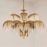 Odoraris Regal Brass Crystal Chandelier - Lamp Outdoor