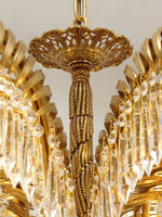 Odoraris Regal Brass Crystal Chandelier - Lamp Outdoor