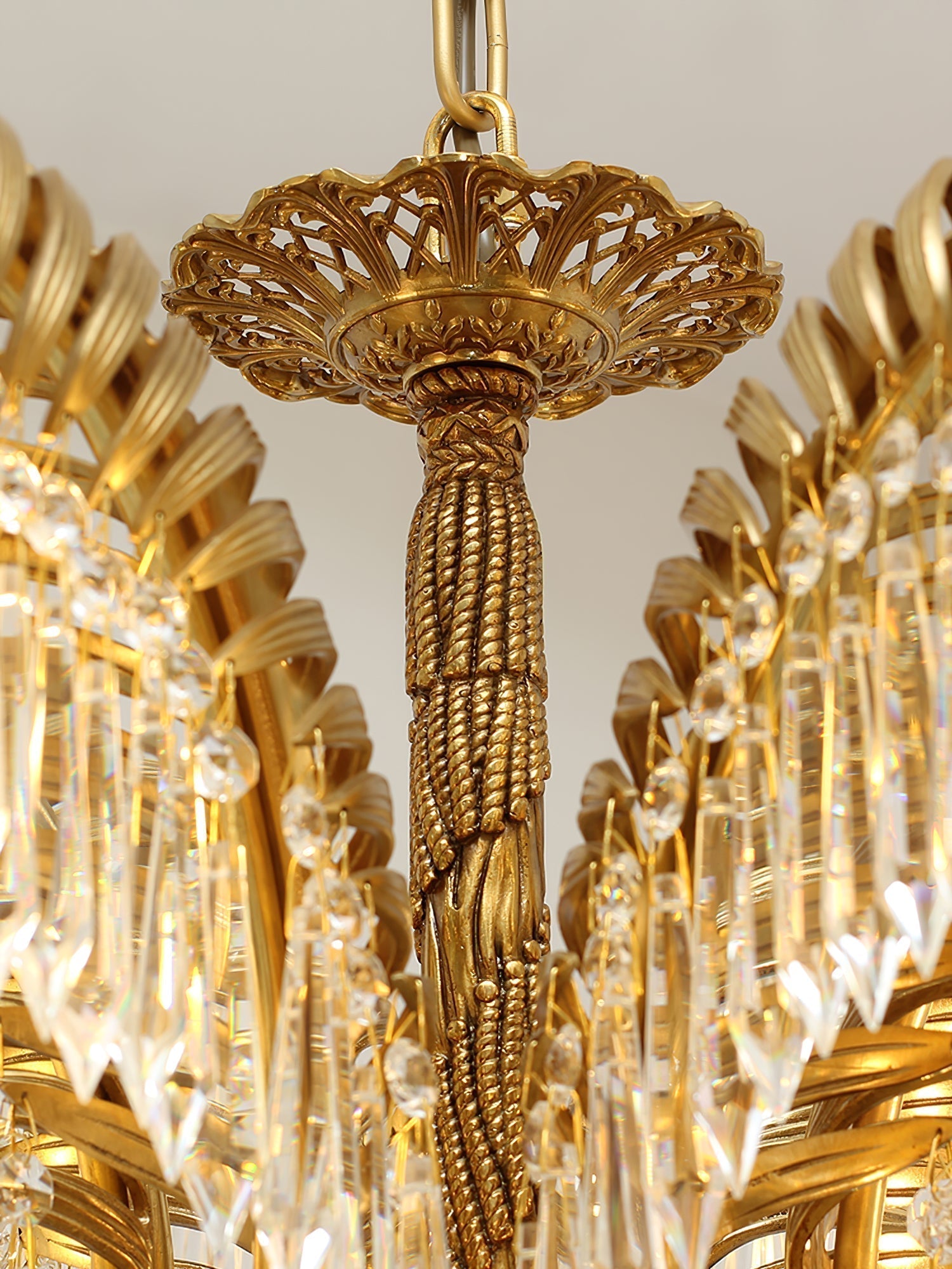 Odoraris Regal Brass Crystal Chandelier - Lamp Outdoor