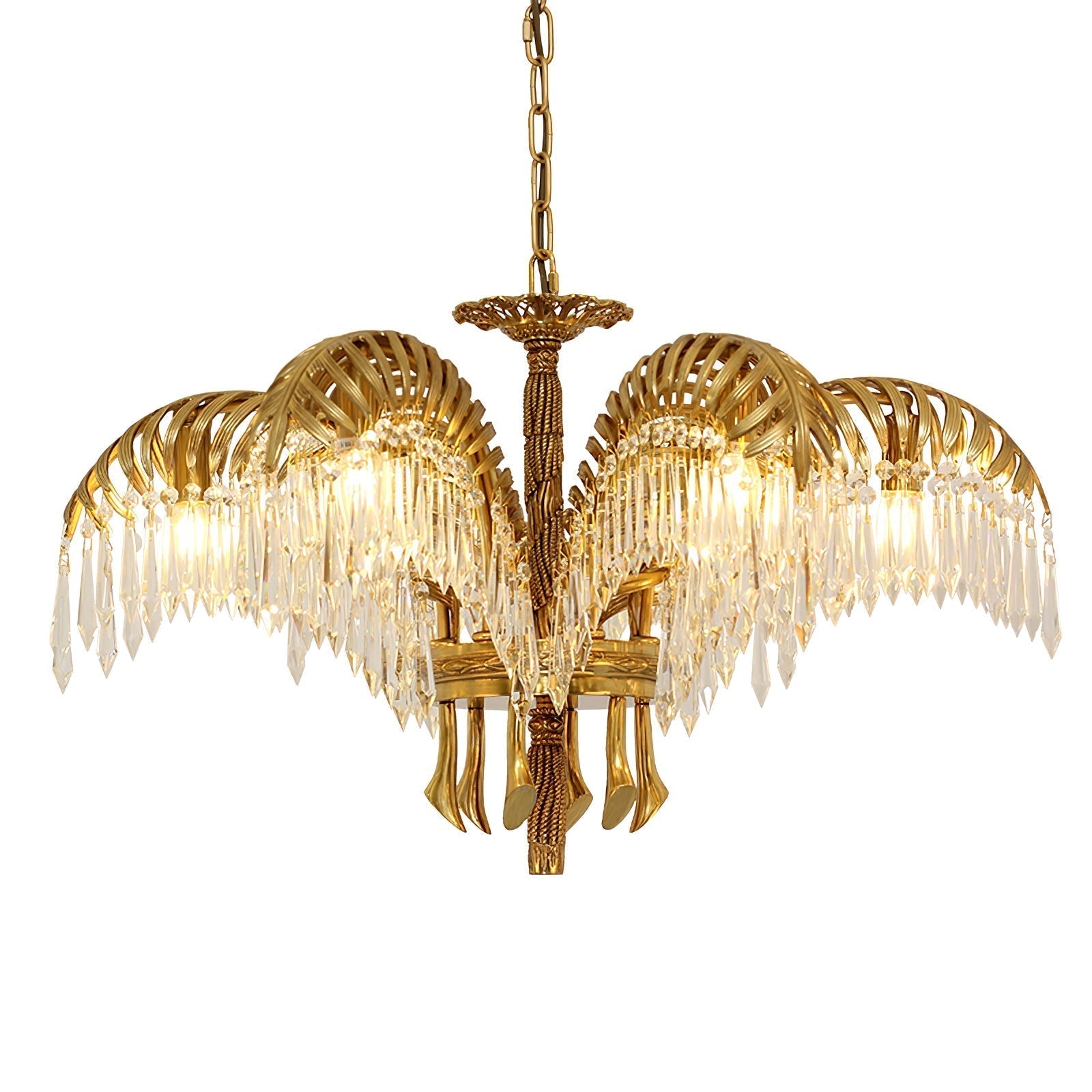 Odoraris Regal Brass Crystal Chandelier - Lamp Outdoor