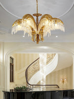 Odoraris Regal Brass Crystal Chandelier - Lamp Outdoor