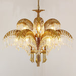 Odoraris Regal Brass Crystal Chandelier - Lamp Outdoor