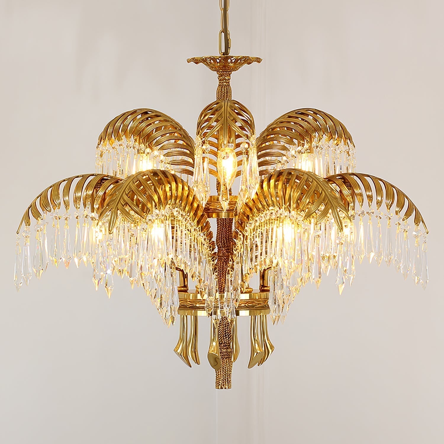 Odoraris Regal Brass Crystal Chandelier - Lamp Outdoor