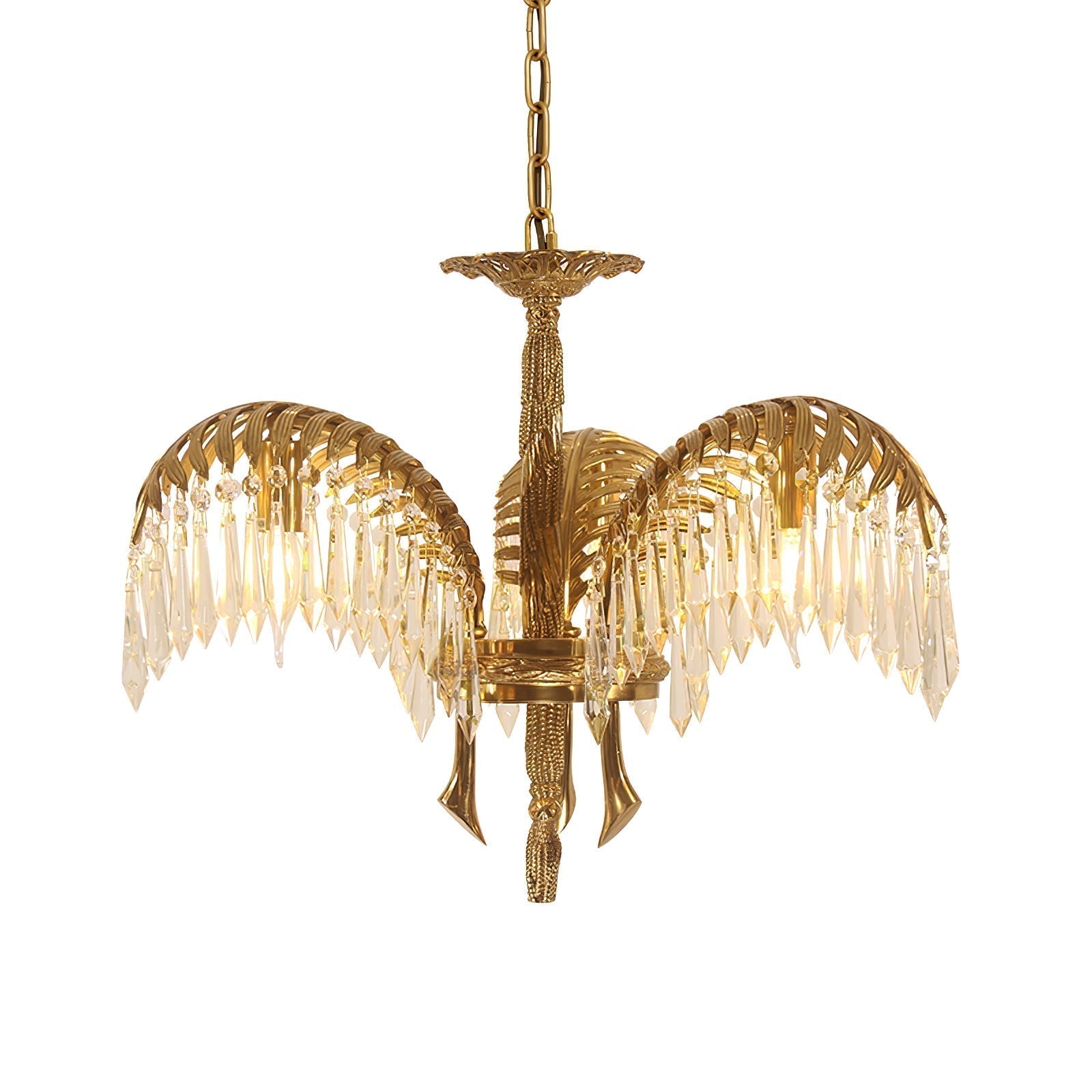 Odoraris Regal Brass Crystal Chandelier - Lamp Outdoor