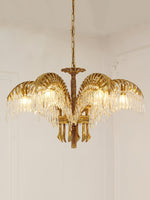 Odoraris Regal Brass Crystal Chandelier - Lamp Outdoor