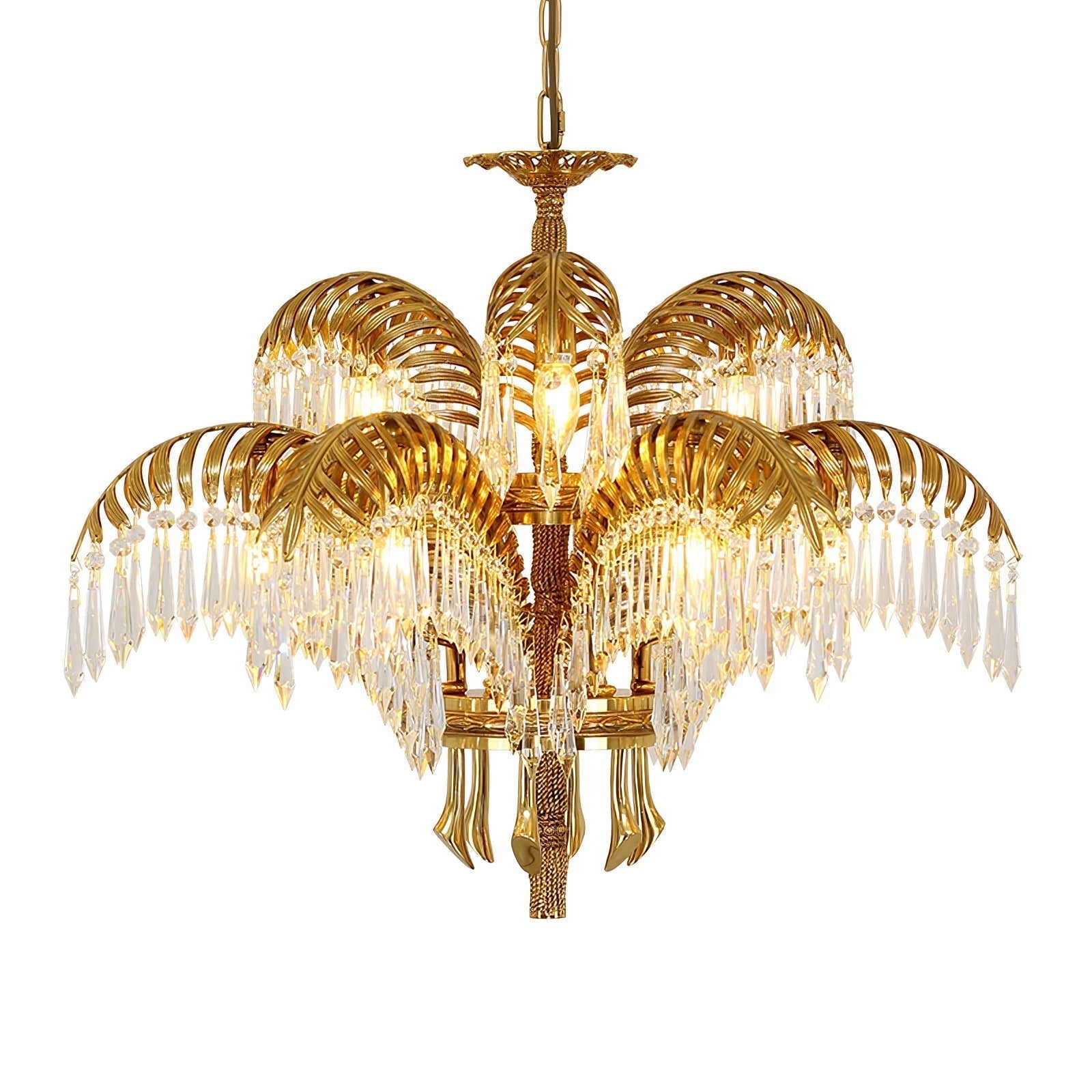 Odoraris Regal Brass Crystal Chandelier - Lamp Outdoor