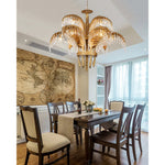 Odoraris Regal Brass Crystal Chandelier - Lamp Outdoor