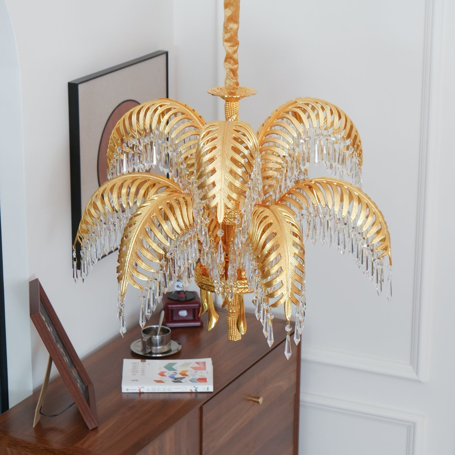 Odoraris Regal Brass Crystal Chandelier - Lamp Outdoor