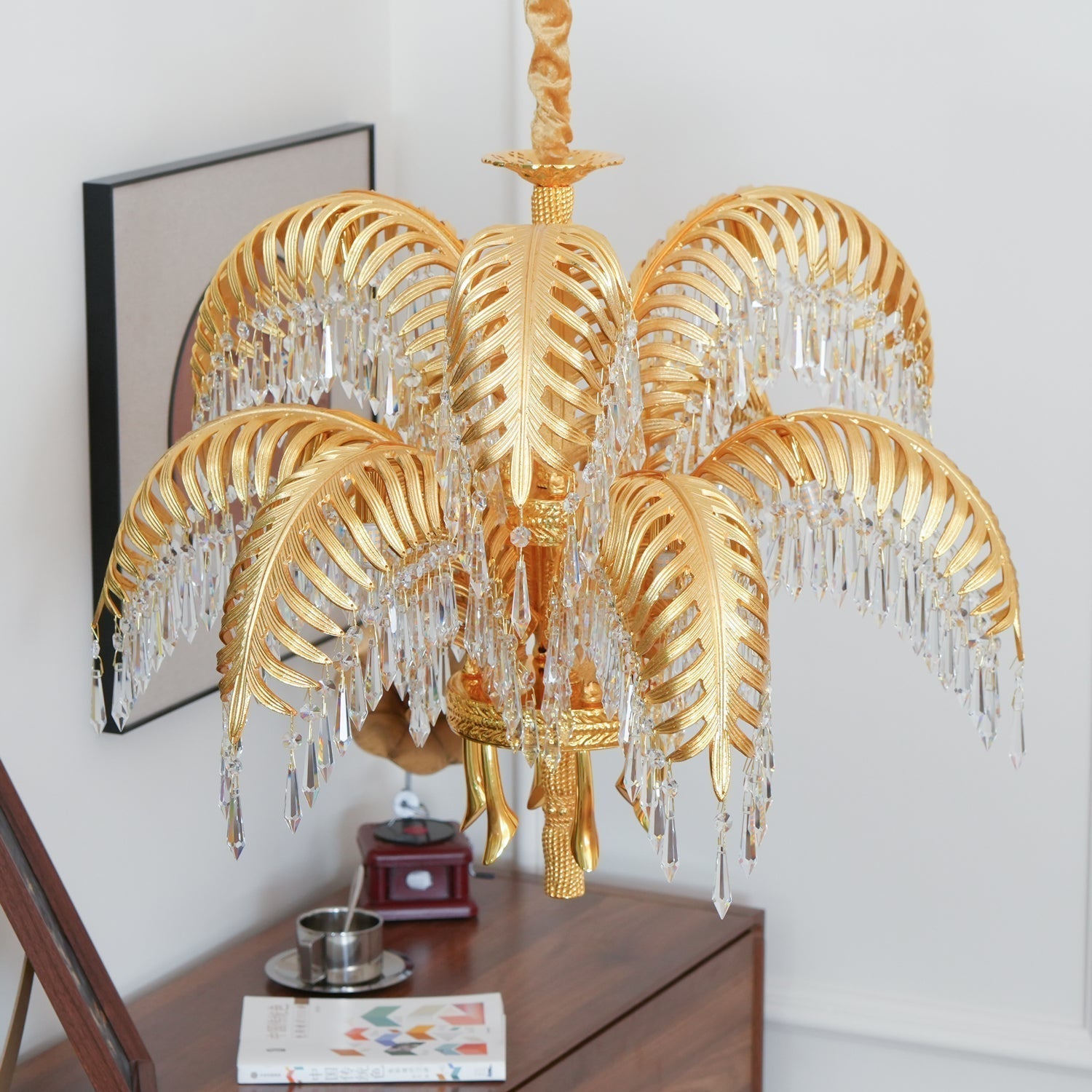 Odoraris Regal Brass Crystal Chandelier - Lamp Outdoor