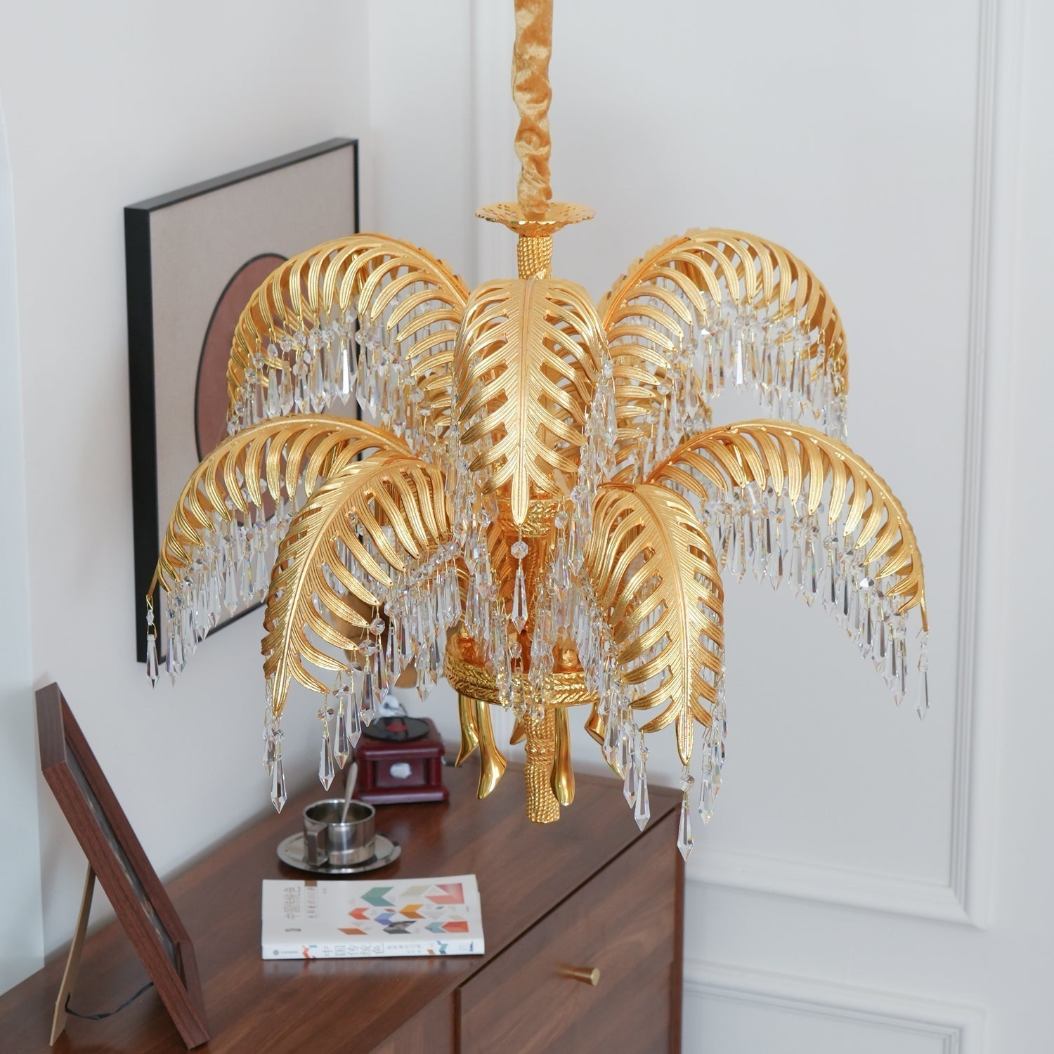 Odoraris Regal Brass Crystal Chandelier - Lamp Outdoor