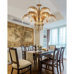 Odoraris Regal Brass Crystal Chandelier - Lamp Outdoor