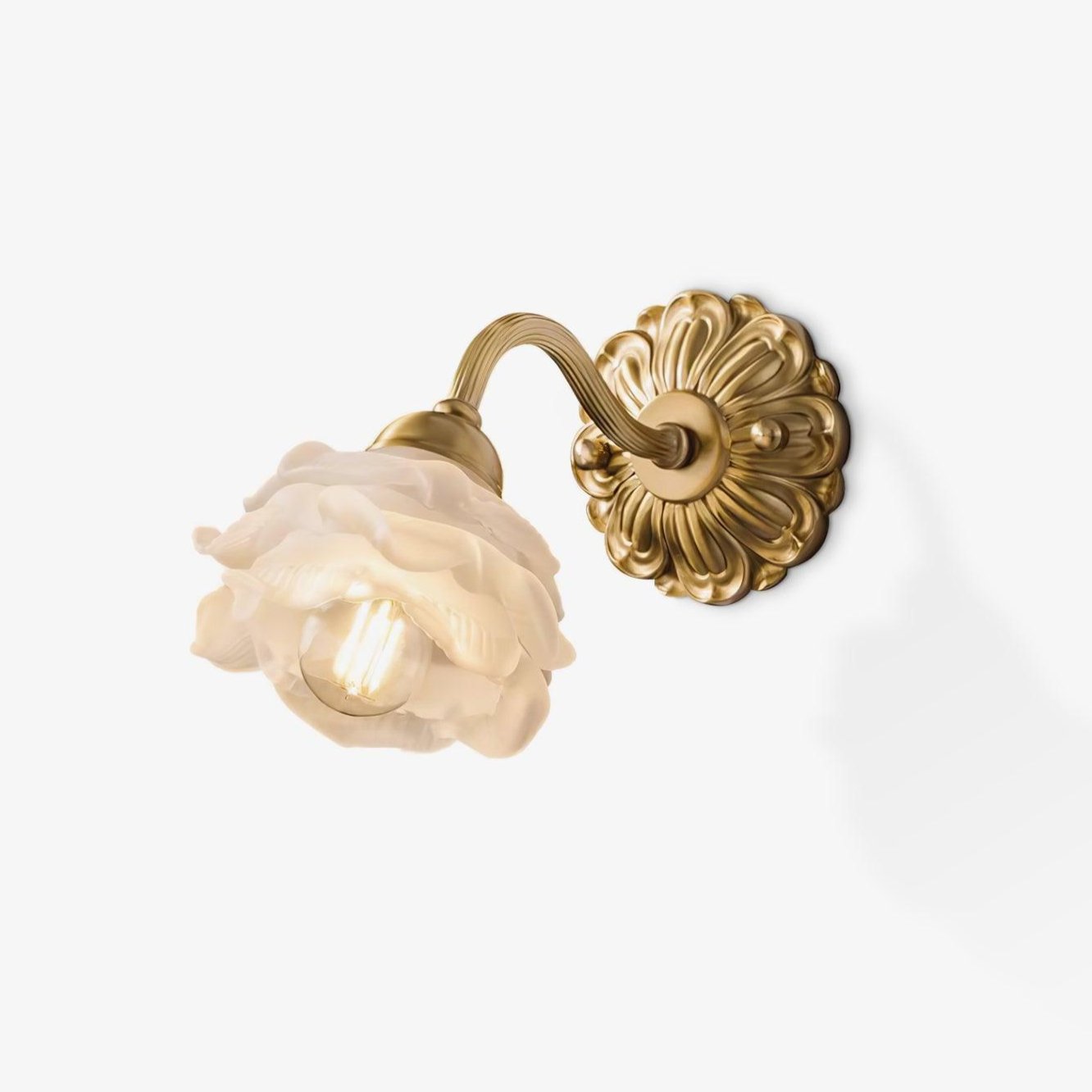 Brass Rose Wall Light - Lamp Outdoor