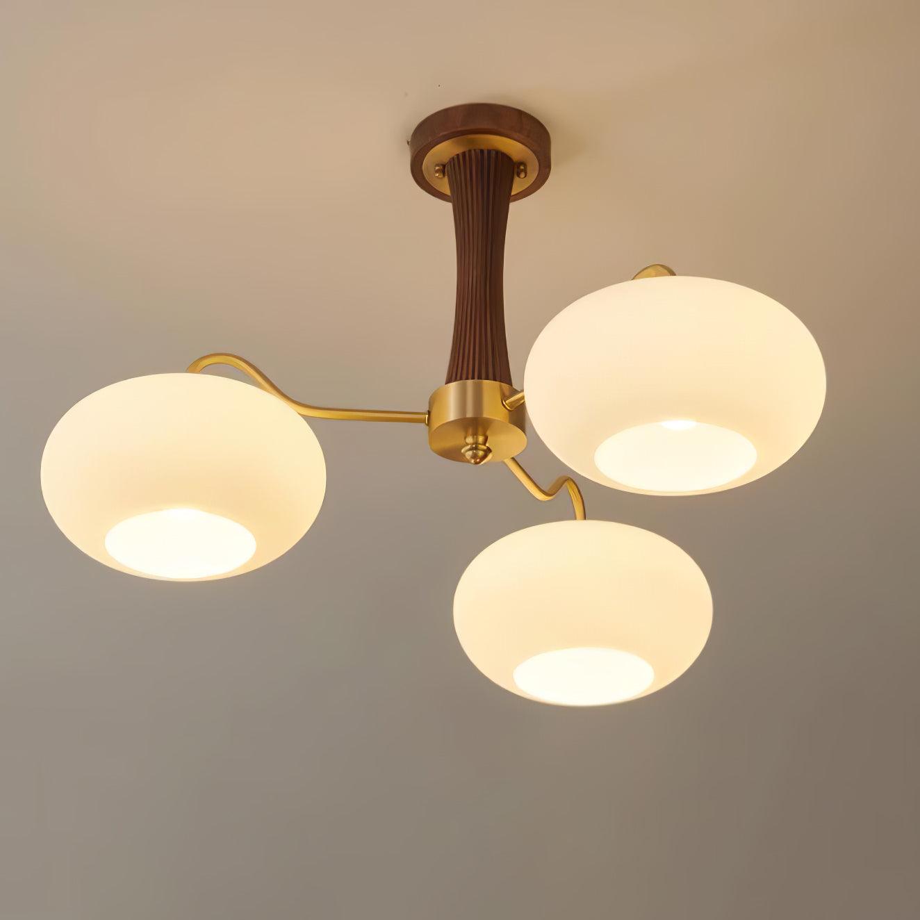 Brass Wooden Persimmon Chandelier - Lamp Outdoor