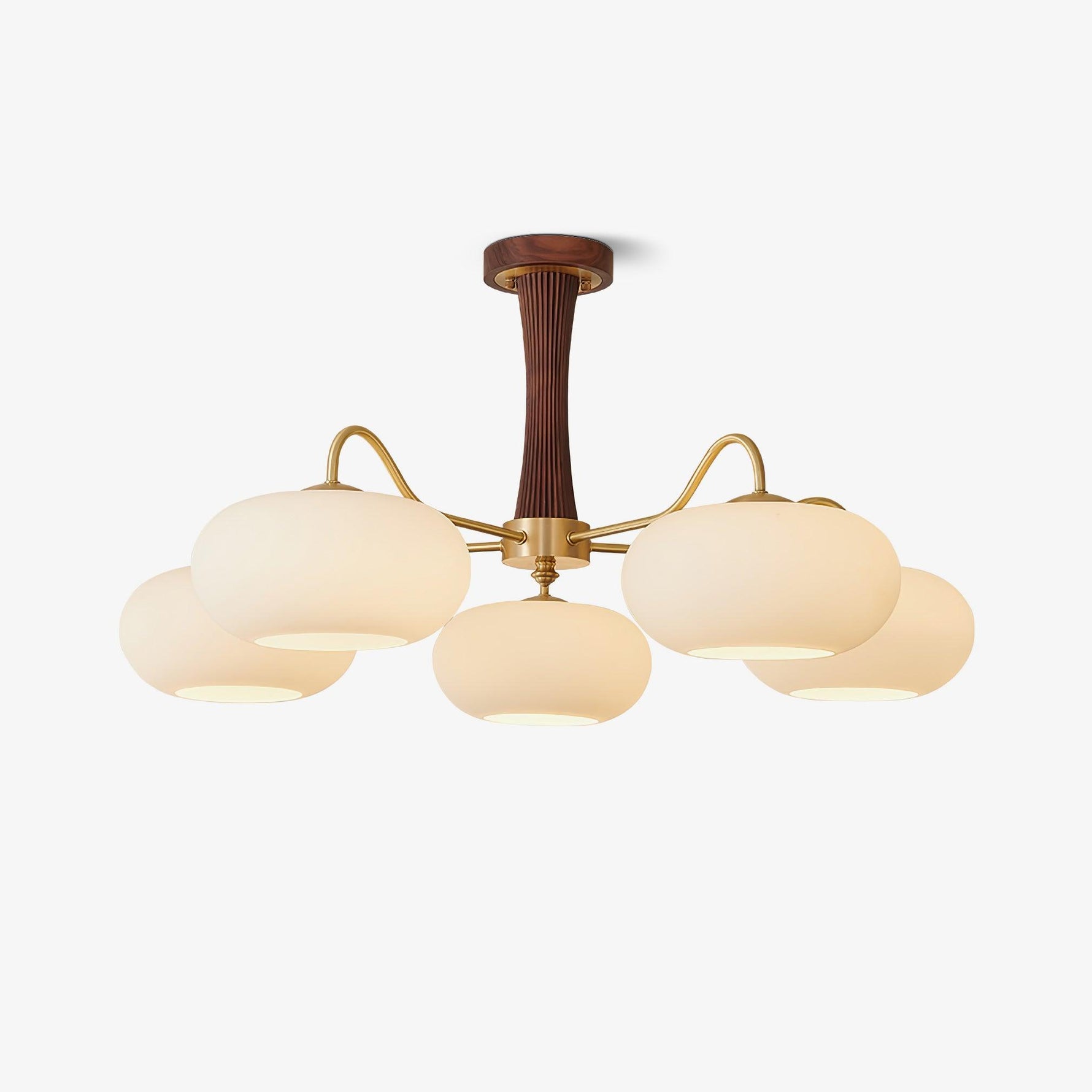 Brass Wooden Persimmon Chandelier - Lamp Outdoor