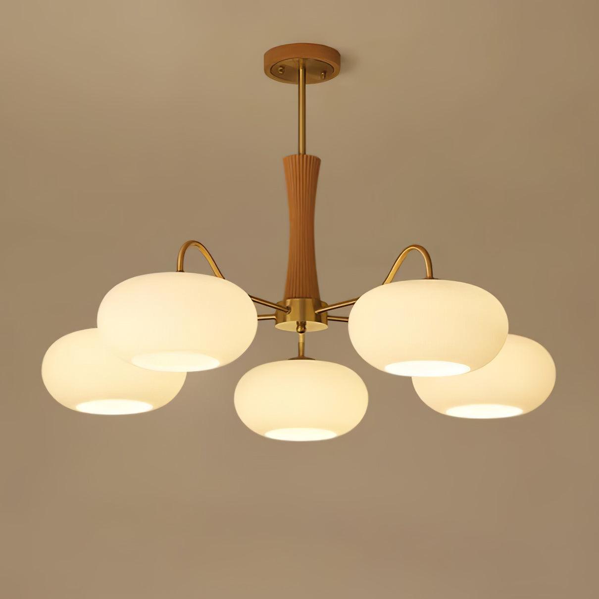 Brass Wooden Persimmon Chandelier - Lamp Outdoor