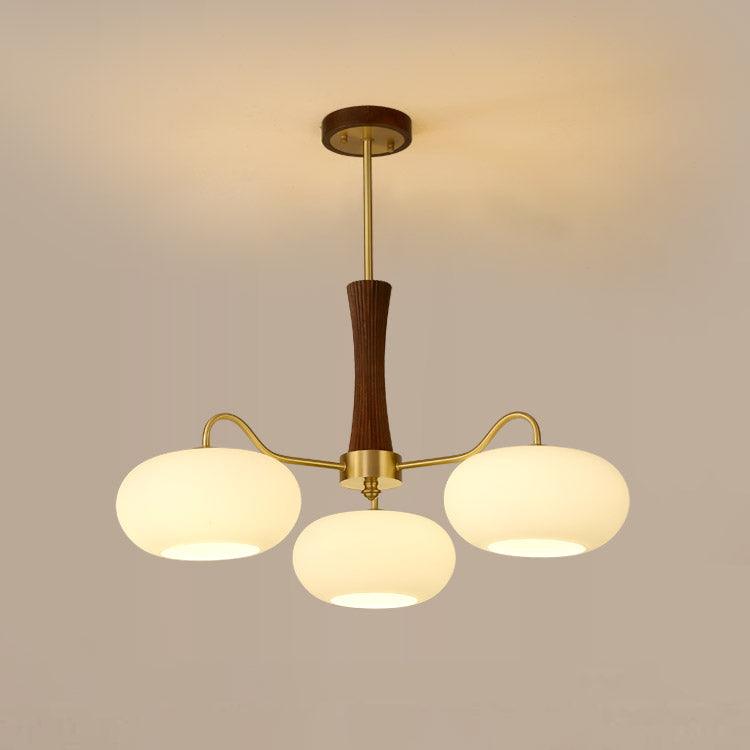 Brass Wooden Persimmon Chandelier - Lamp Outdoor
