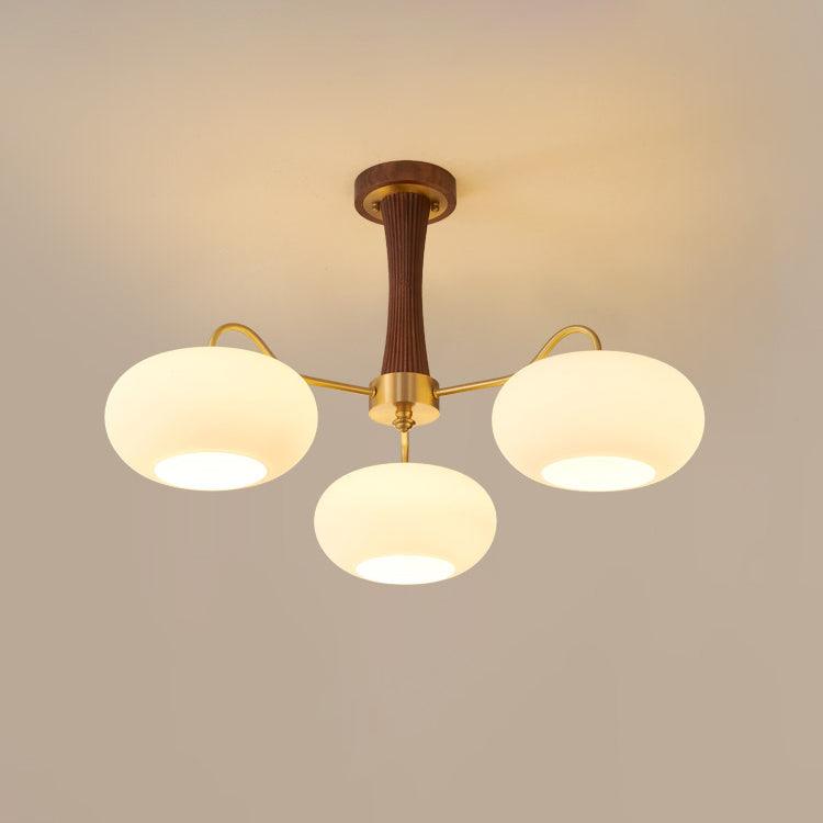 Brass Wooden Persimmon Chandelier - Lamp Outdoor