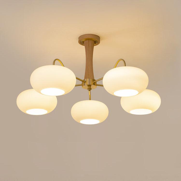 Brass Wooden Persimmon Chandelier - Lamp Outdoor