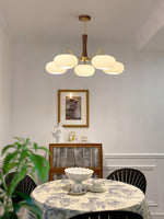 Brass Wooden Persimmon Chandelier - Lamp Outdoor