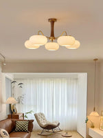 Brass Wooden Persimmon Chandelier - Lamp Outdoor